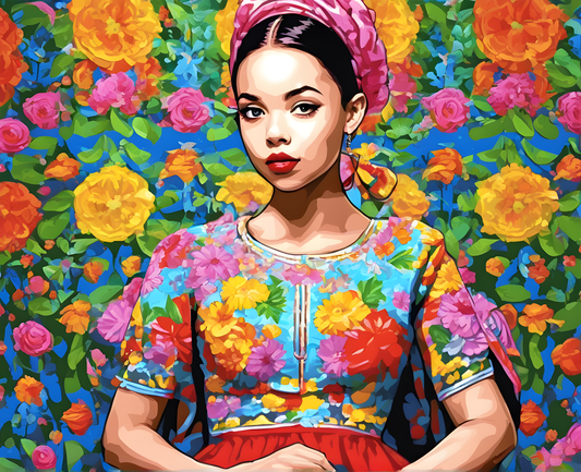 Talking to the flowers - Van-Go Paint-By-Number Kit