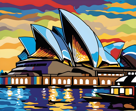Sydney Opera House (3) - Van-Go Paint-By-Number Kit
