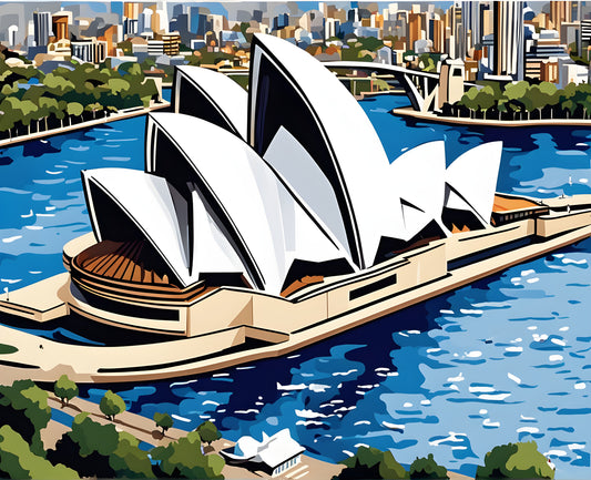 Sydney Opera House (4) - Van-Go Paint-By-Number Kit