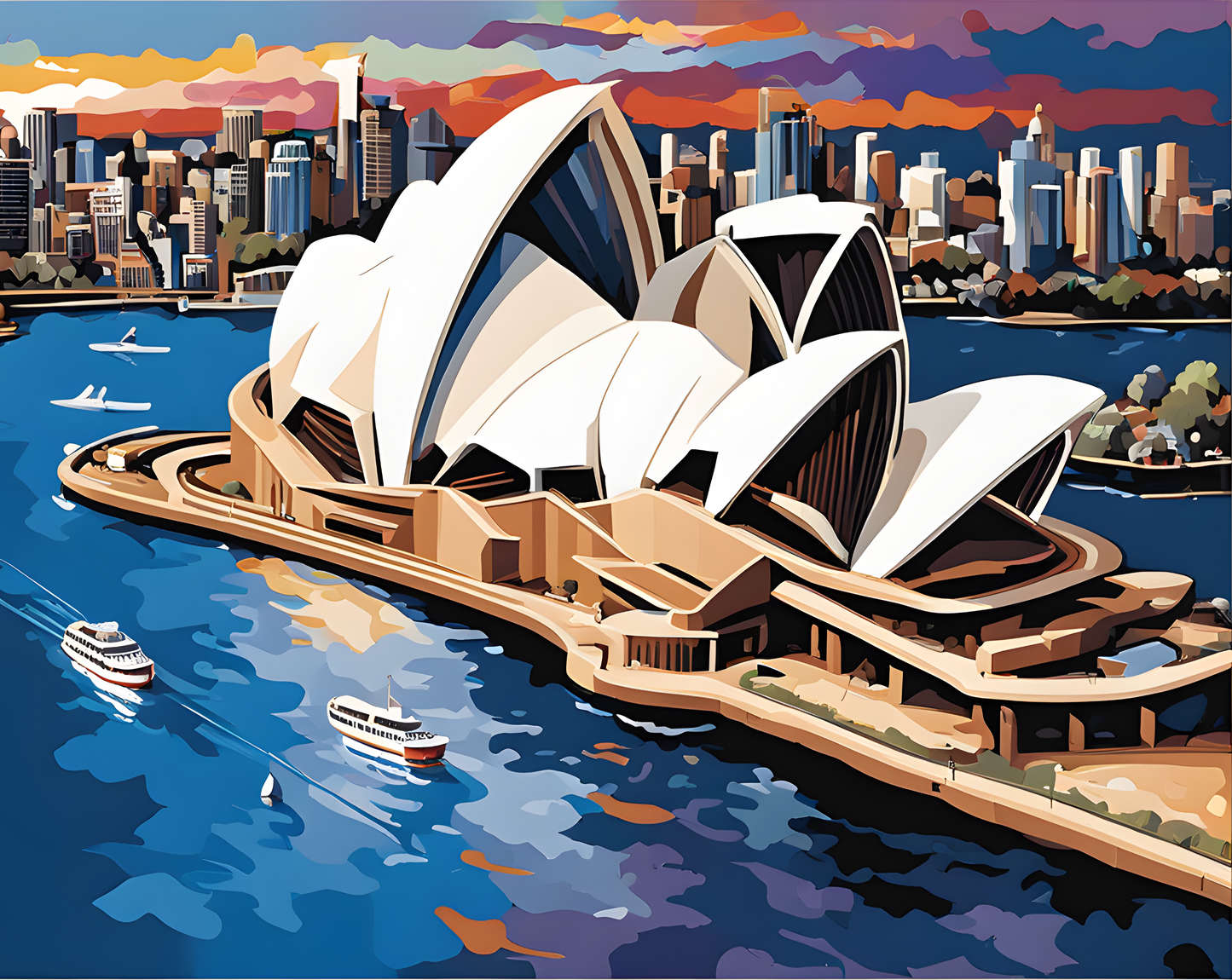 Sydney Opera House (1) - Van-Go Paint-By-Number Kit