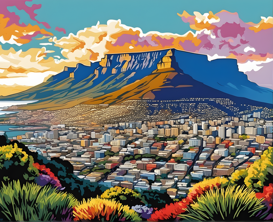 Amazing Places OD (445) - Table Mountain, South Africa - Van-Go Paint-By-Number Kit