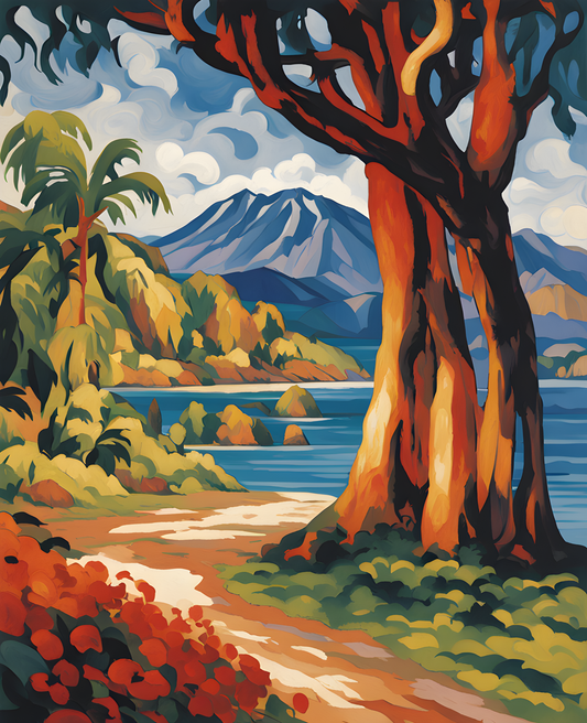 Tahitian Landscape (3) - Van-Go Paint-By-Number Kit