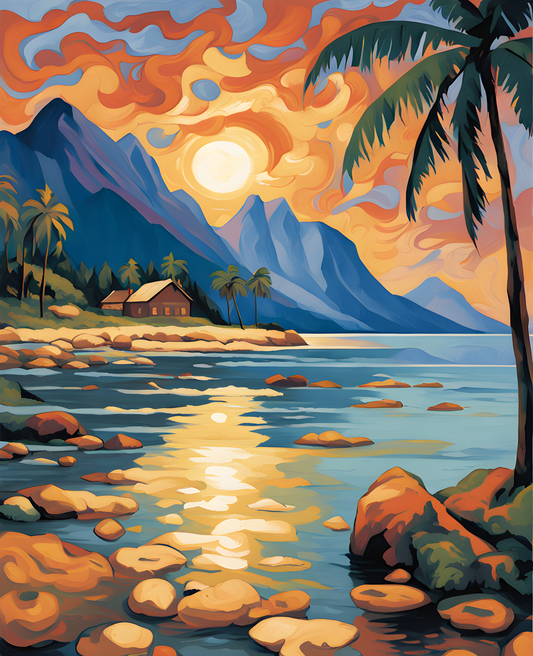 Tahitian Landscape (4) - Van-Go Paint-By-Number Kit