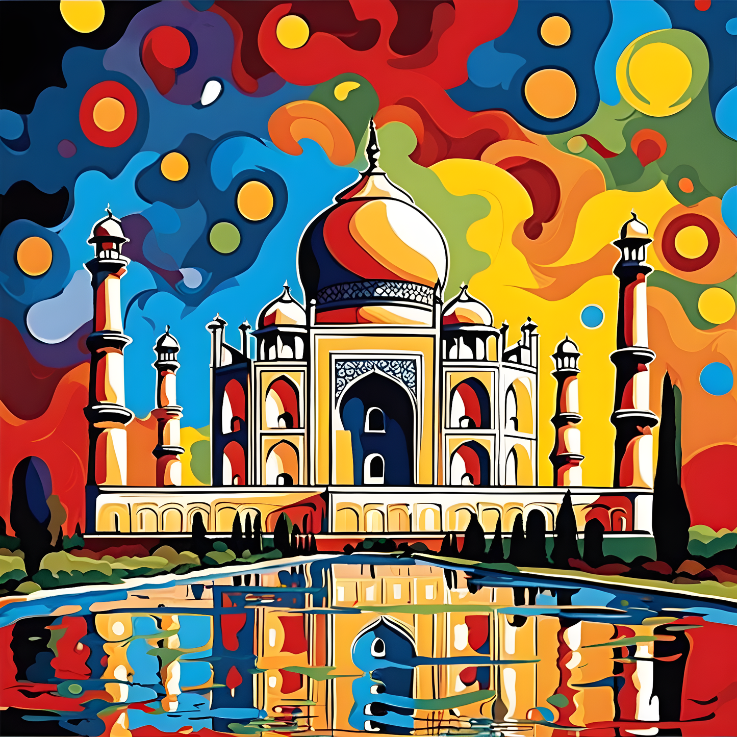 Taj Mahal, India (6) - Van-Go Paint-By-Number Kit