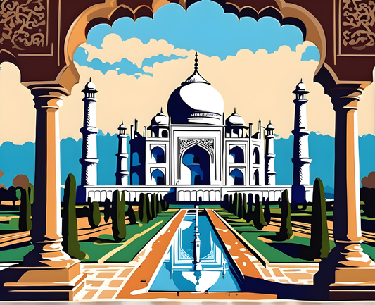 Amazing Places OD (301) - Taj Mahal, India - Van-Go Paint-By-Number Kit