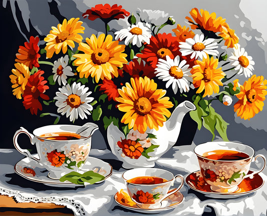Tea at Marguerites - Van-Go Paint-By-Number Kit