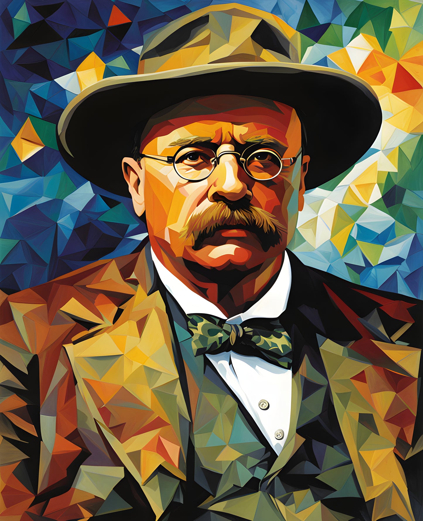USA Presidential Portraits PD (30) - Teddy Roosevelt - Van-Go Paint-By-Number Kit