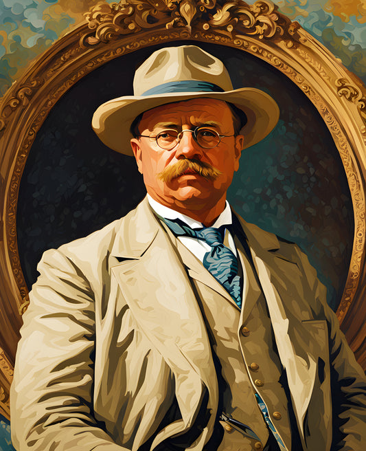 USA Presidential Portraits PD (32) - Teddy Roosevelt - Van-Go Paint-By-Number Kit