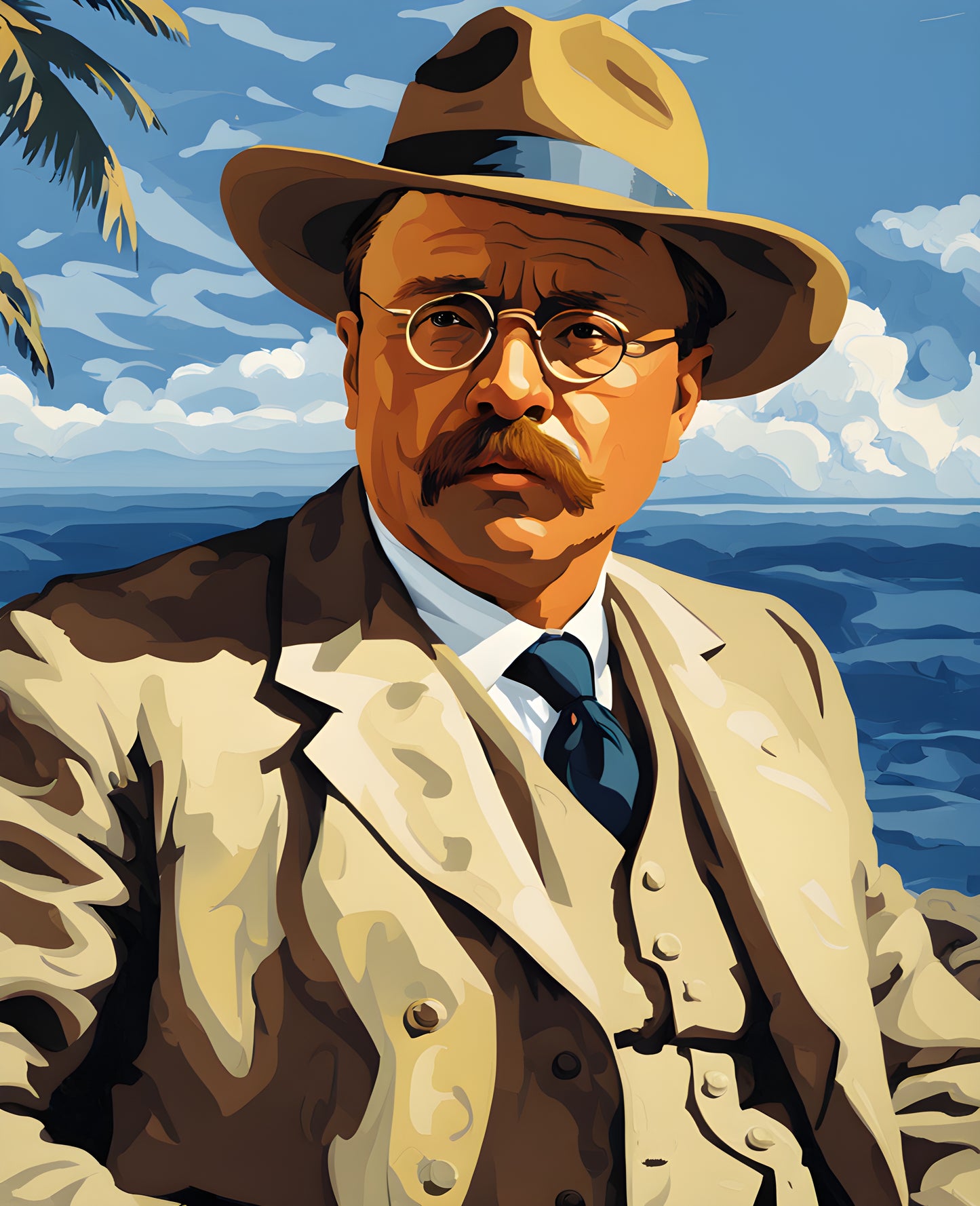 USA Presidential Portraits PD (31) - Teddy Roosevelt - Van-Go Paint-By-Number Kit