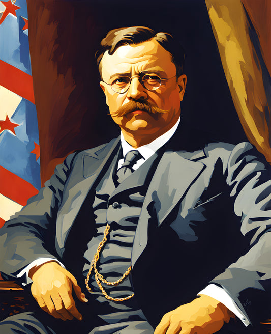 USA Presidential Portraits PD (35) - Teddy Roosevelt - Van-Go Paint-By-Number Kit
