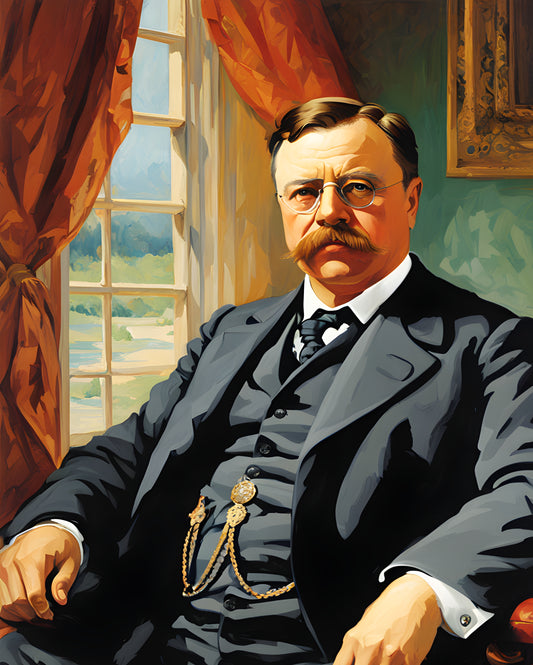 USA Presidential Portraits PD (33) - Teddy Roosevelt - Van-Go Paint-By-Number Kit