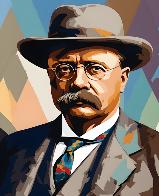 USA Presidential Portraits PD (26) - Teddy Roosevelt - Van-Go Paint-By-Number Kit