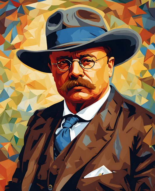 USA Presidential Portraits PD (36) - Teddy Roosevelt - Van-Go Paint-By-Number Kit