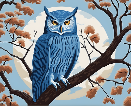 The Blue Owl - Van-Go Paint-By-Number Kit