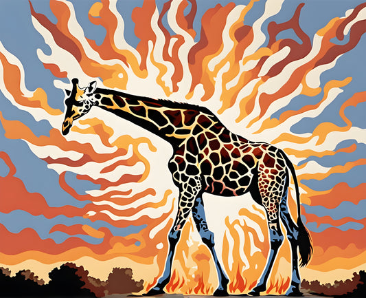 The Burning Giraffe - Van-Go Paint-By-Number Kit