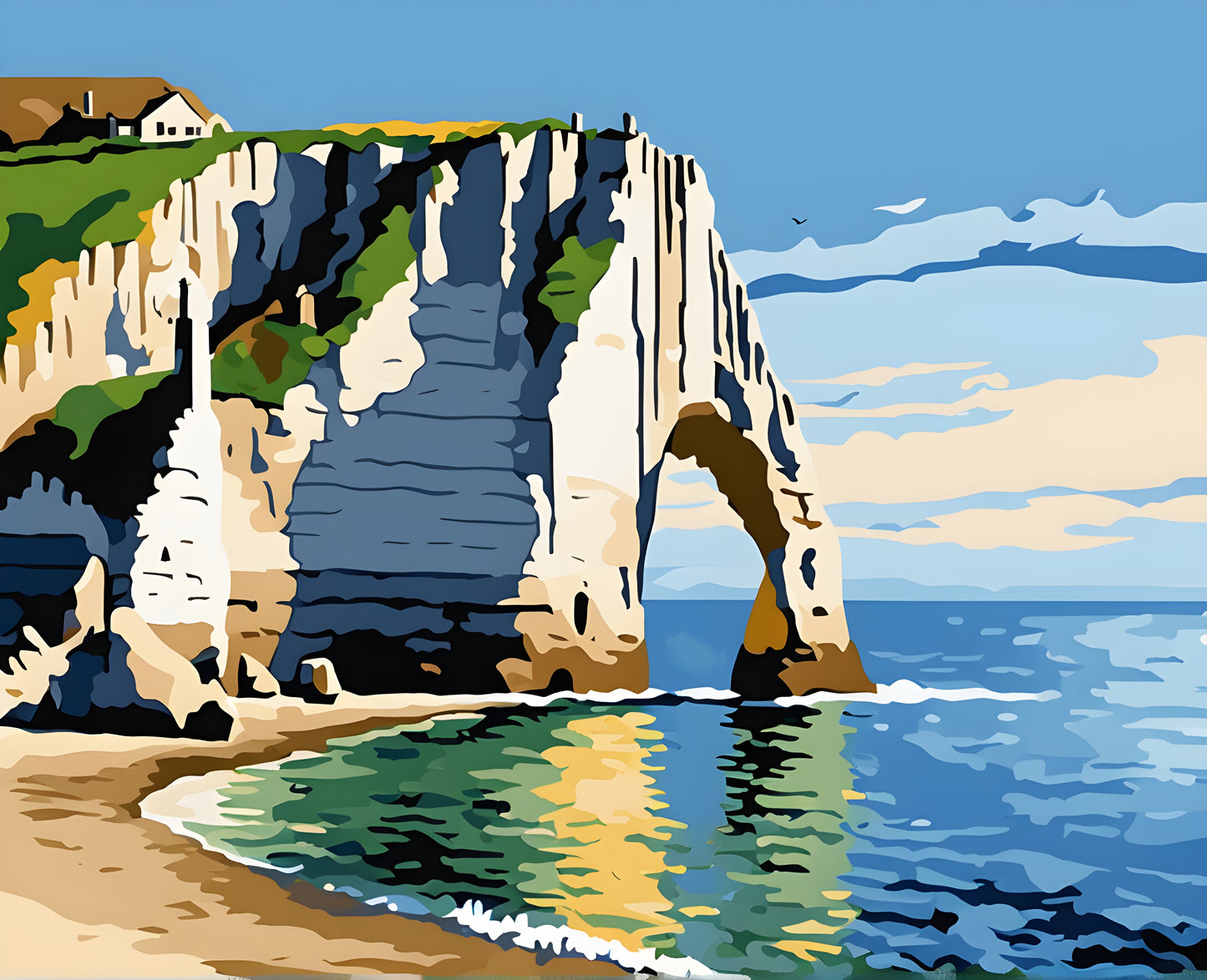 The cliffs at Étretat (1) - Van-Go Paint-By-Number Kit