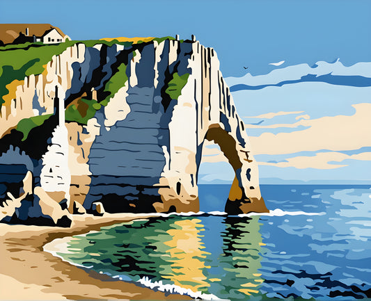 The cliffs at Étretat (1) - Van-Go Paint-By-Number Kit