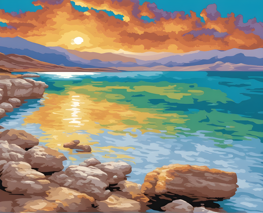 Amazing Places OD (308) - The Dead Sea, Israel - Van-Go Paint-By-Number Kit