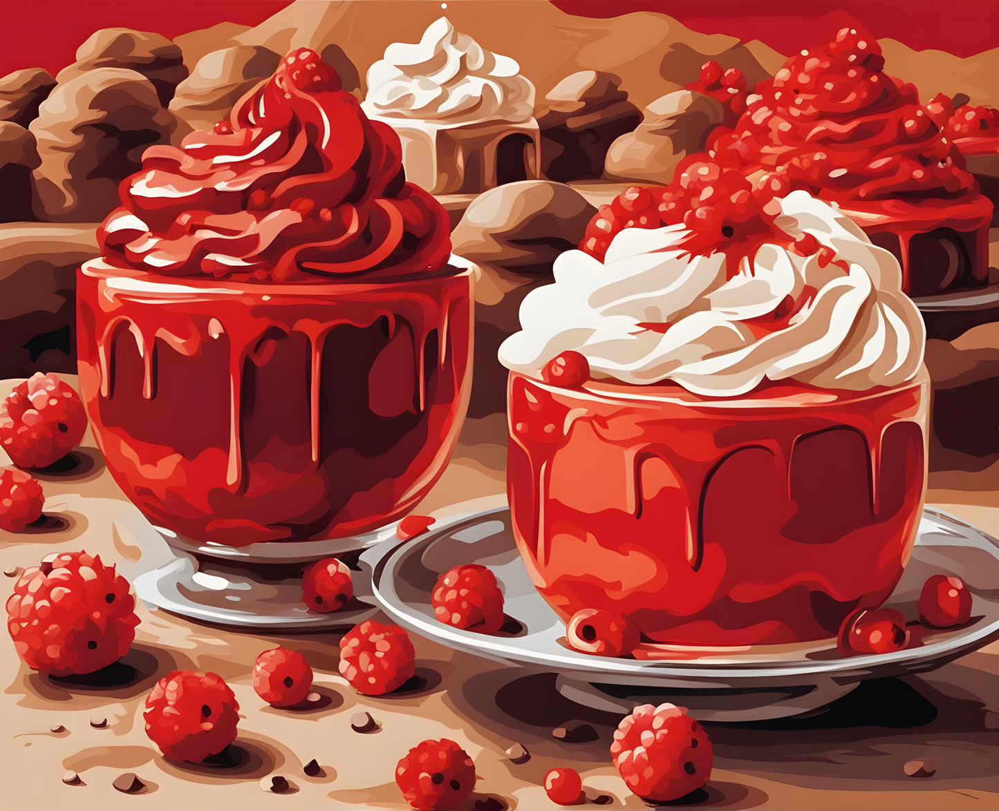 Harmony in Red (2) - Van-Go Paint-By-Number Kit