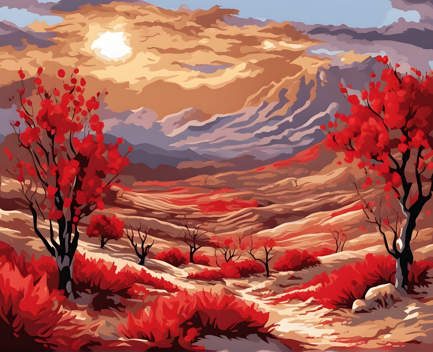 Harmony in Red (6) - Van-Go Paint-By-Number Kit