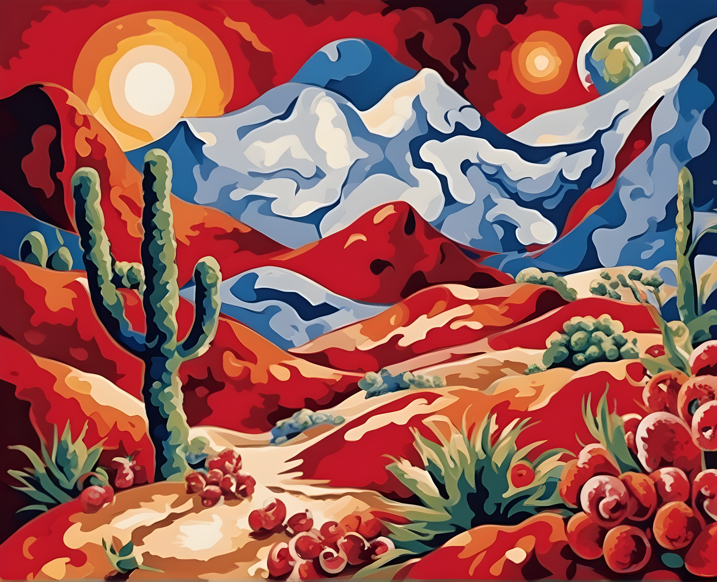 Harmony in Red (1) - Van-Go Paint-By-Number Kit