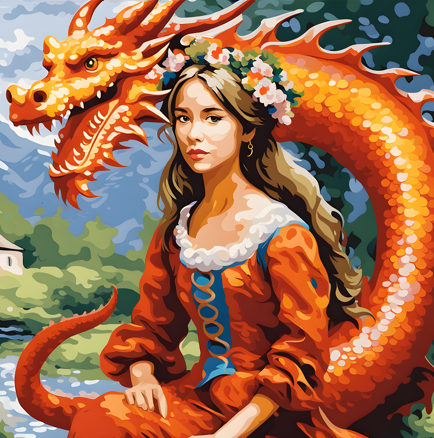 The Dragon Girl (2) - Van-Go Paint-By-Number Kit