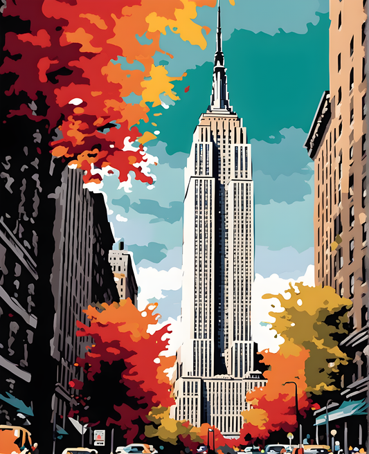 The Empire State Building (1) - Van-Go Paint-By-Number Kit