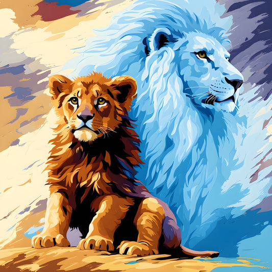 The Father Spirit of a Lion Cub (1) - Van-Go Paint-By-Number Kit