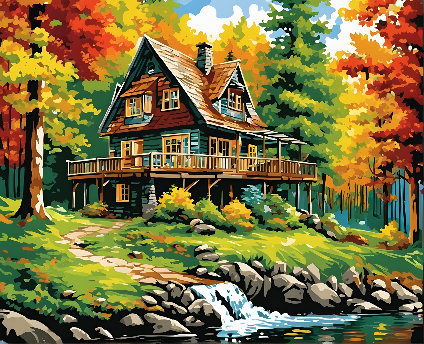 The Forest House - Van-Go Paint-By-Number Kit