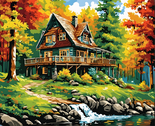 The Forest House - Van-Go Paint-By-Number Kit