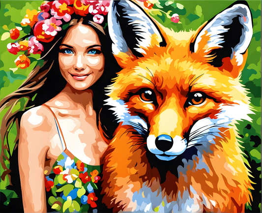 The Fox girl (2) - Van-Go Paint-By-Number Kit