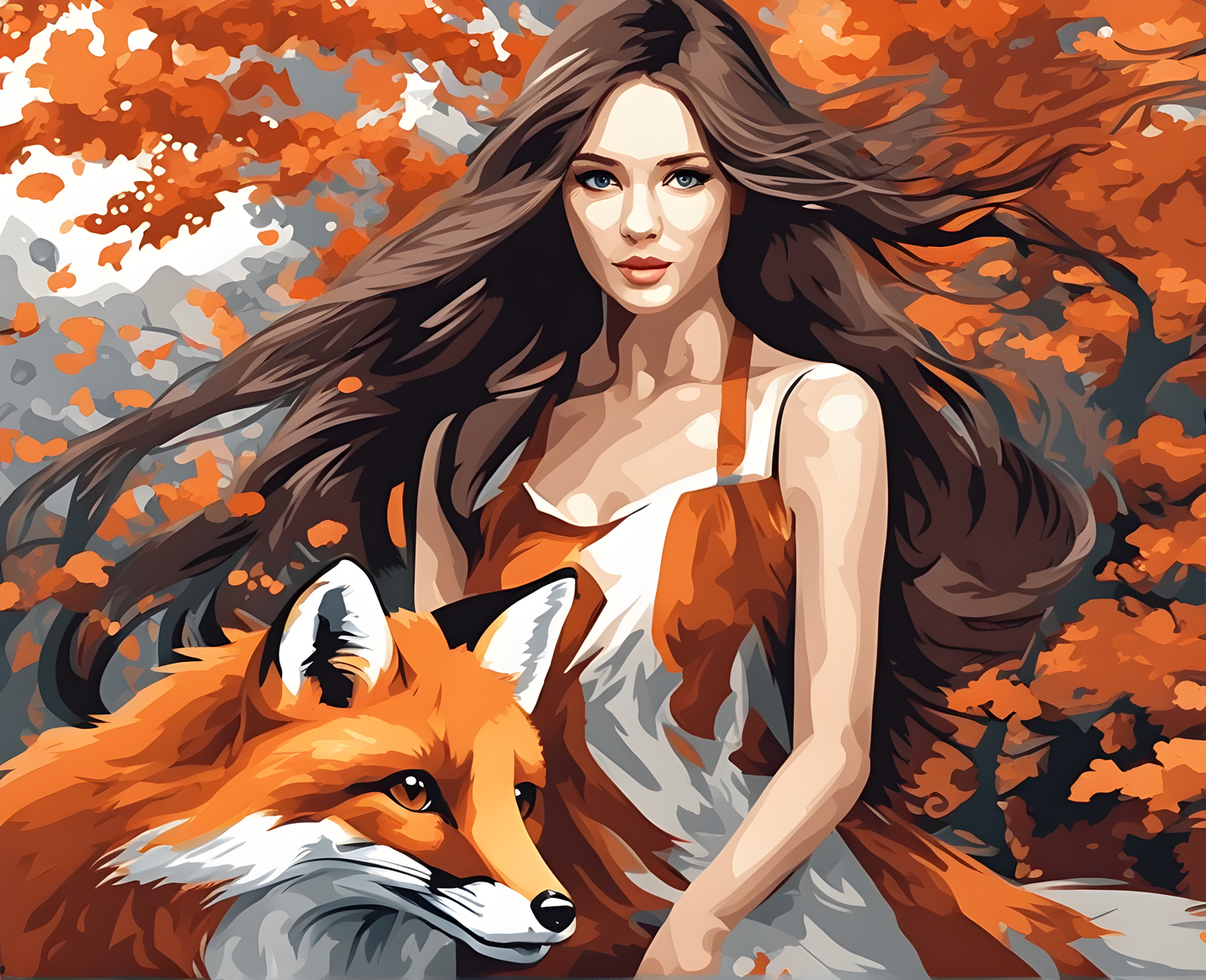 The Fox girl (1) - Van-Go Paint-By-Number Kit
