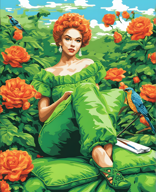 The Green Cushion (1) - Van-Go Paint-By-Number Kit