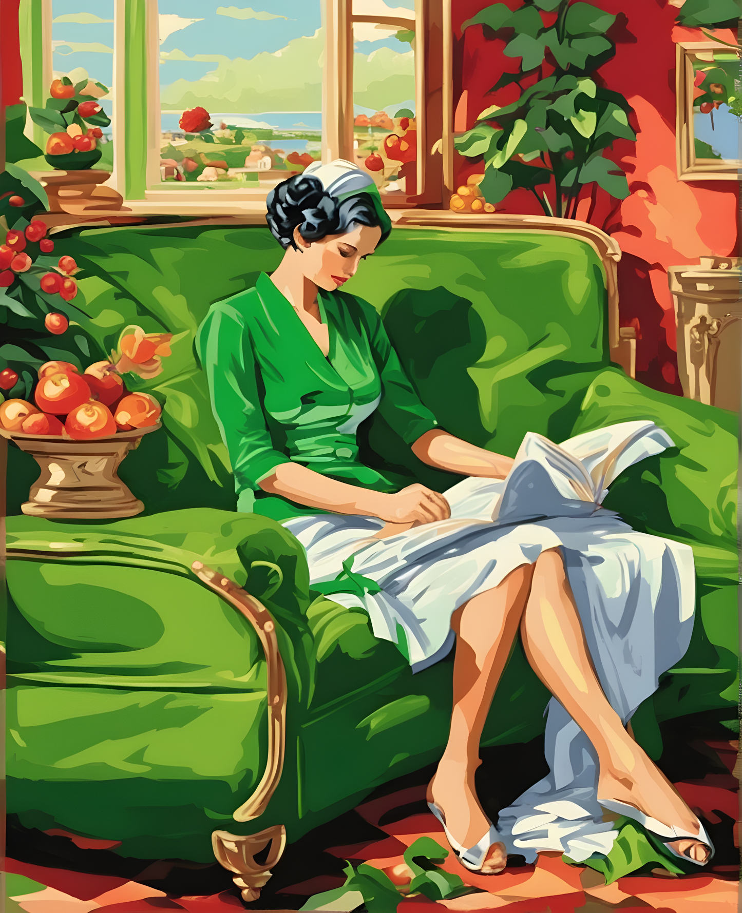 The Green Cushion (3) - Van-Go Paint-By-Number Kit