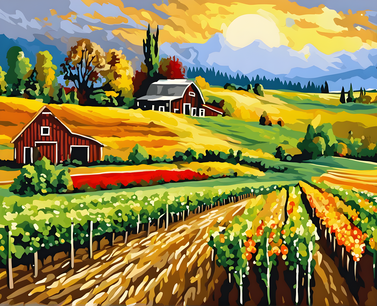 The Harvest time (2) - Van-Go Paint-By-Number Kit