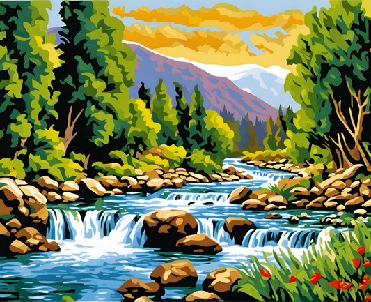 The Jordan River (2) - Van-Go Paint-By-Number Kit