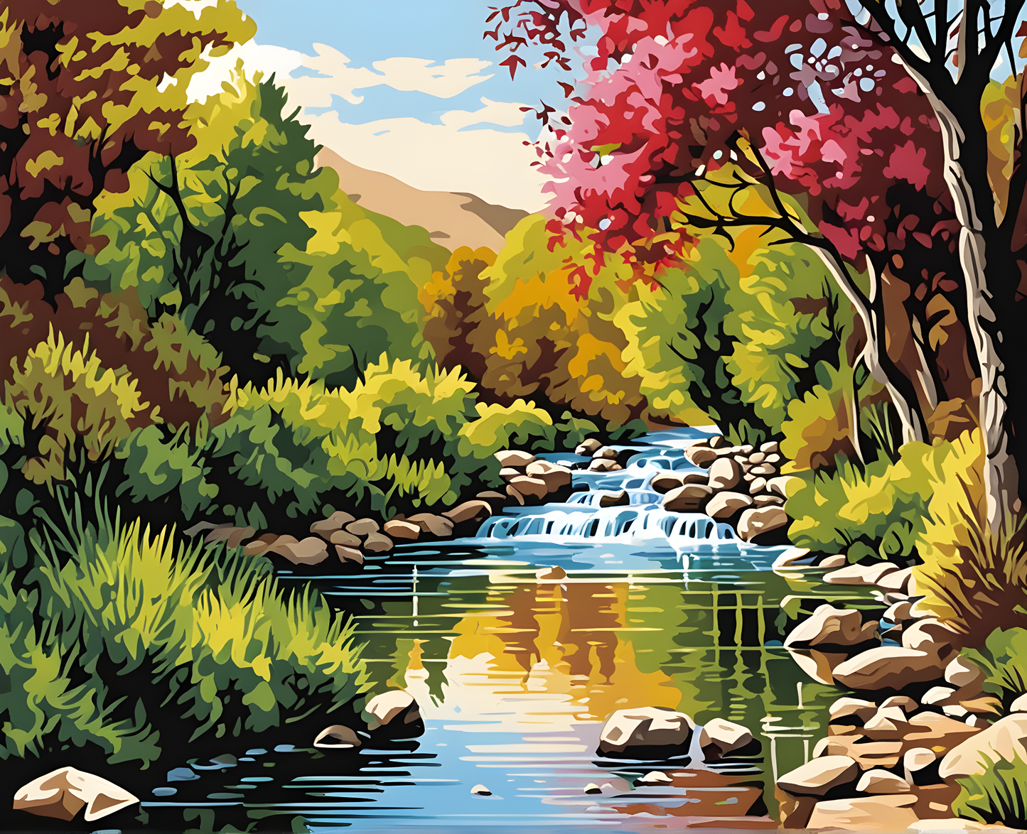 The Jordan River (1) - Van-Go Paint-By-Number Kit