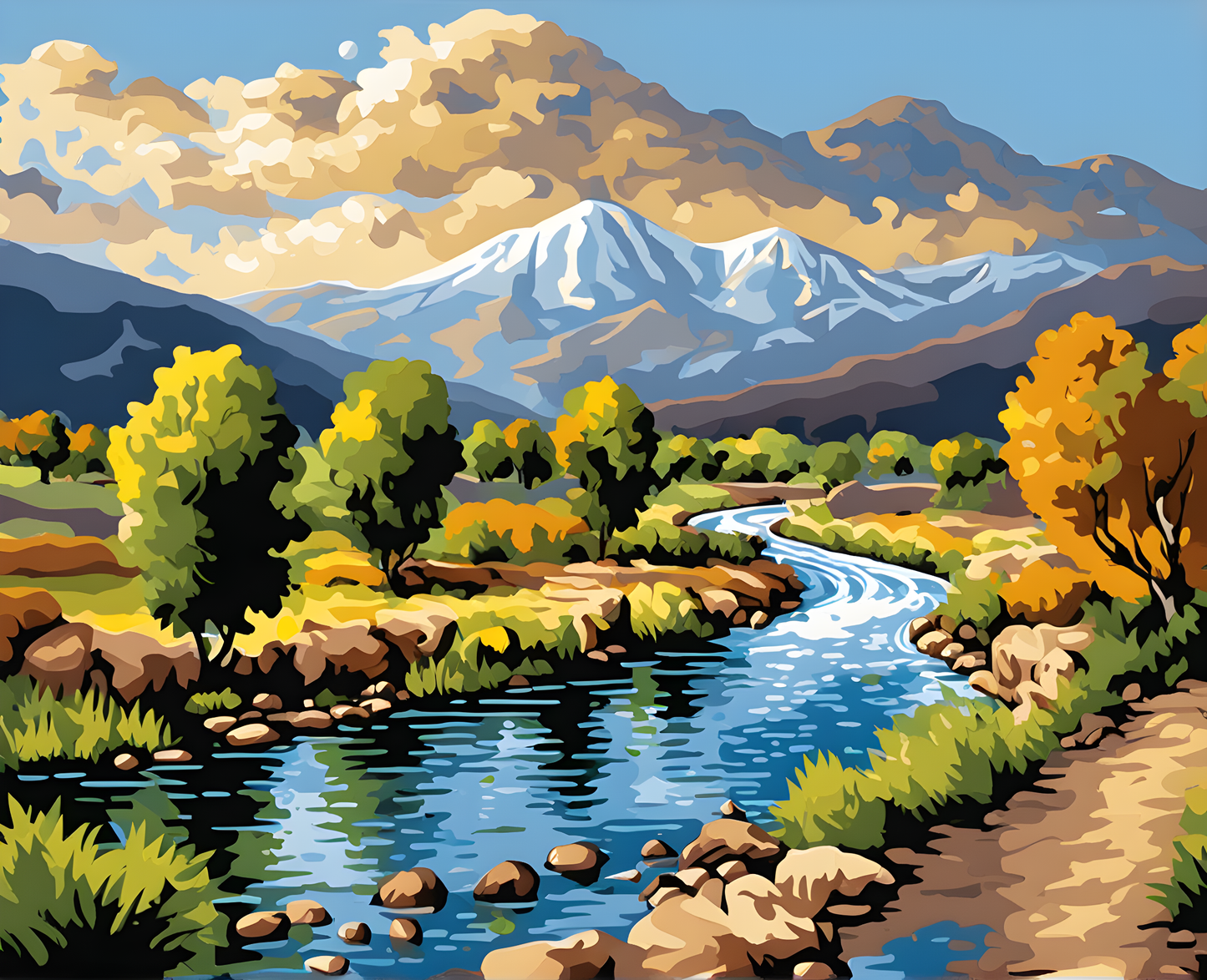 The Jordan River (3) - Van-Go Paint-By-Number Kit