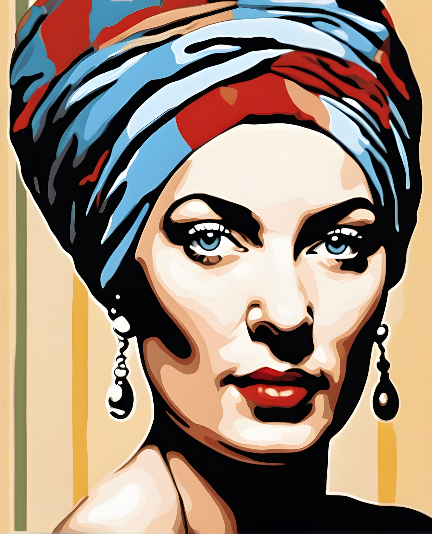 The lady with the turban (3) - Van-Go Paint-By-Number Kit
