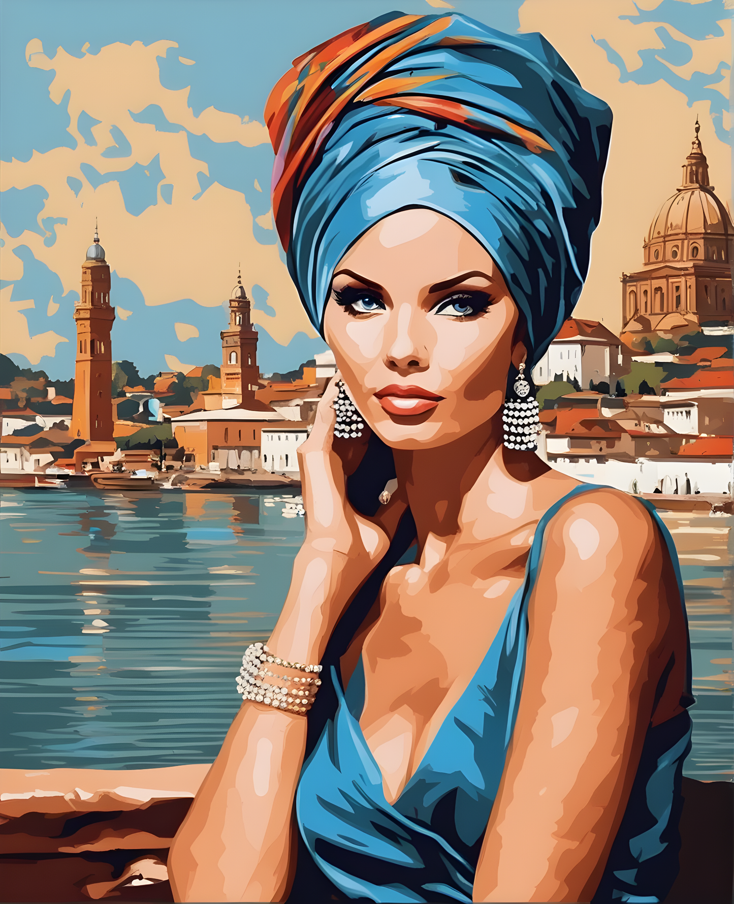 The lady with the turban (1) - Van-Go Paint-By-Number Kit