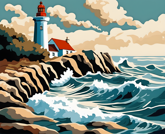 The Lighthouse - Van-Go Paint-By-Number Kit