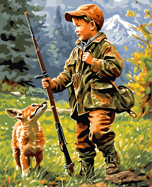 The little hunter - Van-Go Paint-By-Number Kit