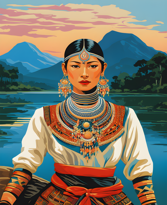 Myanmars Woman Collection PD (6) - Van-Go Paint-By-Number Kit