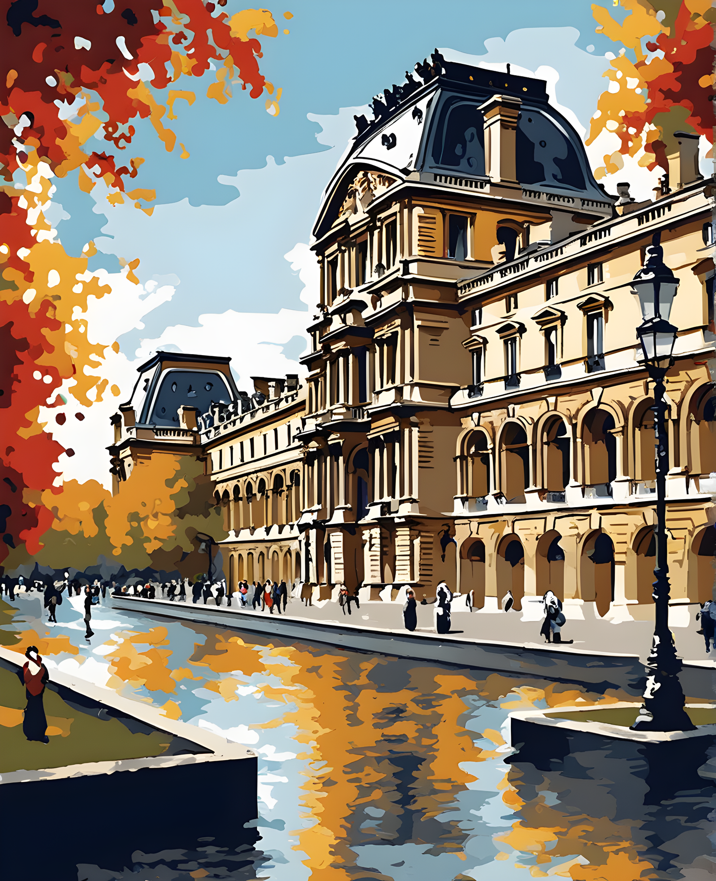 Paris Collection OD (51) - The Louvre - Van-Go Paint-By-Number Kit