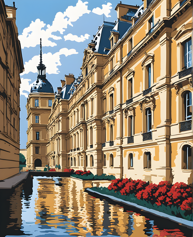 Paris Collection OD (47) - The Louvre - Van-Go Paint-By-Number Kit