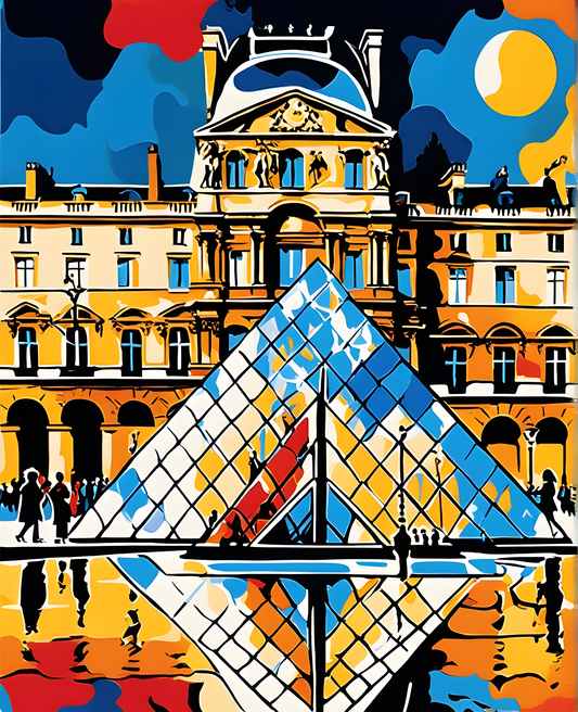 Paris Collection OD (50) - The Louvre - Van-Go Paint-By-Number Kit