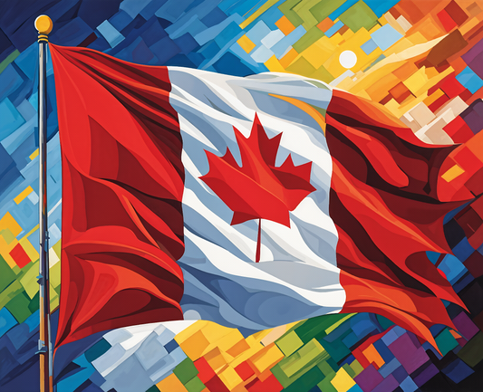 Canada Collection - National Flag of Canada (56) - Van-Go Paint-By-Number Kit
