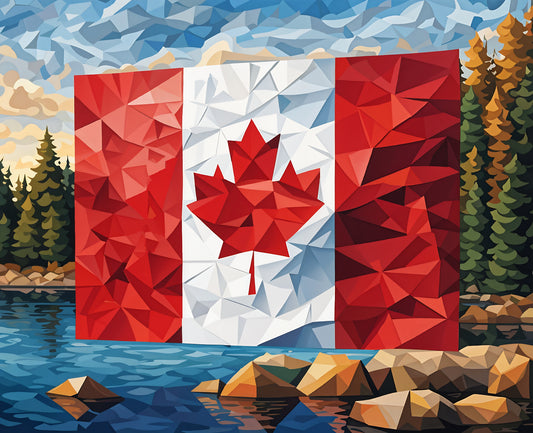 Canada Collection - National Flag of Canada (58) - Van-Go Paint-By-Number Kit