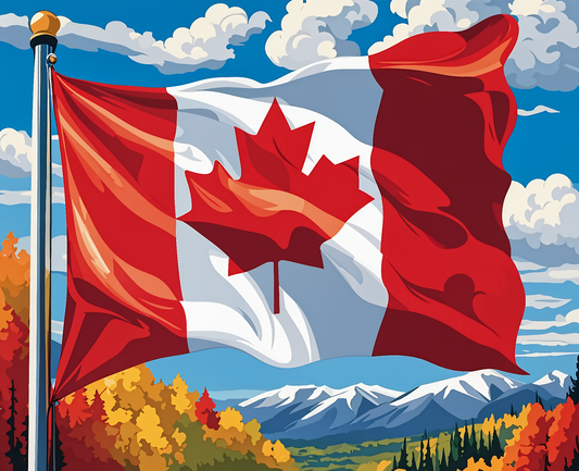 Canada Collection - National Flag of Canada (61) - Van-Go Paint-By-Number Kit