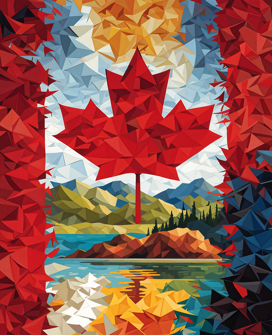 Canada Collection - National Flag of Canada (60) - Van-Go Paint-By-Number Kit